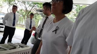 4 march 2016 hearse arrive at mandai crematorium [upl. by Demahom]