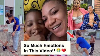 Watch HeartMelting Moment Nollywood Actress Queeneth Hilbert SURPRISED Her Son in School [upl. by Ardnos]