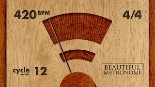 420 BPM 44 Wood Metronome HD [upl. by Namus219]