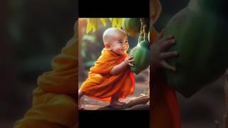 little baby monk so cuteviralvideoshorts ytshortsyoutubeshortsforyou subscribeujjol islam [upl. by Annotahs993]