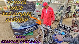 TOYOTA WISH 1ZZ ENGINE OVERHAULREBUILD [upl. by Antonio751]