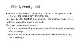 A Class On Grand Multipara And Elderly Primi By Dr KavyaDept Of OBGY [upl. by Drusilla903]