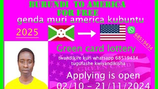 GREEN CARD LOTTERY 2025 YATANGUYE TWANDIKIRE TUGUFASHE KWIYANDIKISHA TUNAGUKURIKIRANE MPAKA mfisho [upl. by Notecnirp980]