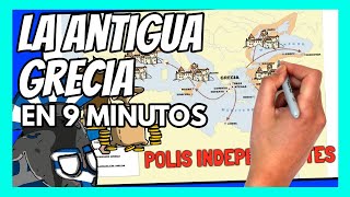 ✅ La historia de la ANTIGUA GRECIA en 9 minutos  Resumen corto y divertido [upl. by Dorcea]