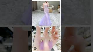 beautiful gowns 🥰 vs pretty earrings 💜😍🤩 bollywood song newsong love [upl. by Eniluj]