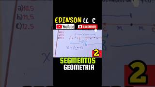 SEGMENTOS 3  EJERCICIOS RESUELTOS  GEOMETRÍA matematicas facil divertido [upl. by Arraes]