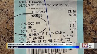 Shoppers Will See Two Tax Lines on Receipts After Grocery Tax Change  Sept 5 2023  News 19 at 4 p [upl. by Karil28]