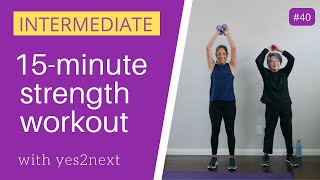 15 minute Intermediate Strength Workout  Seniors Beginners [upl. by Tolmach]