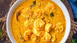 Kerala style Prawns Curry Chemmeen Thenga Pal curry [upl. by Ubana76]