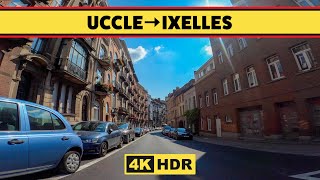 【4K】Bicycle Journey  Uccle to Ixelles  4K  SLOW TV  Travel  BELGIUM [upl. by Inaffyt]