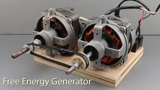 How to Make 230v Free Energy Generator With Two Fan Motor [upl. by Annayar]