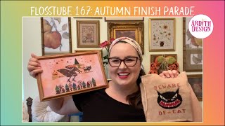 Flosstube 167 🎃 Big Retreat Announcement Plus Autumn and Halloween Cross Stitch Finish Parade 👻🦇 [upl. by Denis]