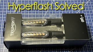 LED Scrolling Indicator  Turn Signal Hyperflash Simple Fix  Triumph Speed Twin 1200 [upl. by Nellie]