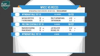 Wyndham Vale 1st XI v Melton Centrals 1st XI [upl. by Phenice]