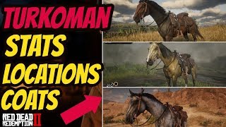 Red Dead Redemption 2 TurkoMan HORSE LOCATION amp ALL COATS amp STATS GOOD HORSE GUIDE [upl. by Llehcim]