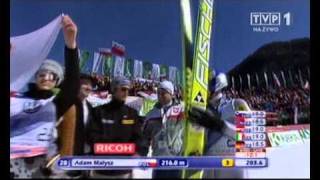 Adam Małysz Ostatni skok w karierze Planica 20 03 2011 r  216 m [upl. by Htrow]