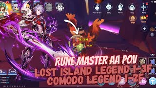 Ragnarok M  Rune Master AA POV in Lost Isle Legend 13F amp Comodo Legend 12F  Weekly Instances [upl. by Aicatsana]