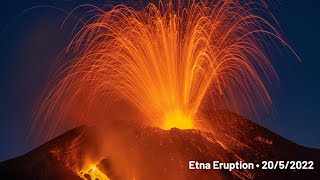 Etna Eruption  2052022 Southeast Crater [upl. by Anigriv646]