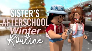 Sisters After School Winter Routine  Ft axabella  Bloxburg Roleplay  alixia [upl. by Akimahc]