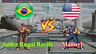 SNK vs Capcom  SVC Chaos Super Plus  Andre Rugal Recife vs Manny FT5 [upl. by Sixla591]