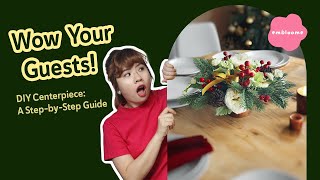 Quick amp Easy Christmas Centerpiece🎄 DIY Silk Flower Arrangement Decoration 【Arrange With Me】 [upl. by Enyalaj]