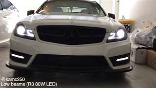 2013 Mercedes Benz C250 Depo Performance Headlights from Unique Style Racing [upl. by Ginny]