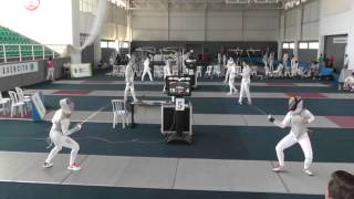 World Team Fencing Championships 2016 Rio  Womens Foil T16 COL vs USA [upl. by Rehpotsirahc]