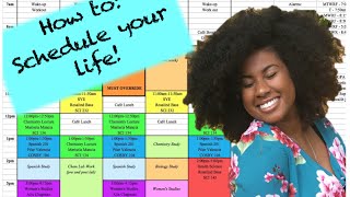 Get your life How to Create a Schedule College Studying Time Management Organization [upl. by Yttak975]