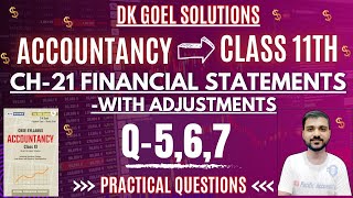 CH 21 FINANCIAL STATEMENTS WITH ADJUSTMENT  CLASS 11  DK GOEL  Q5  Q6  Q7 FURTHER BAD DEBTS [upl. by Ecerehs]