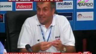 Zeljko Obradovic  Konferencija za stampu posle debakla i poraza od Francuza EP 2005 [upl. by Odrareg]