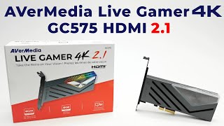 Avermedia GC575 Live Gamer 4K HDMI 21 VRR PCIe Capture Card Review [upl. by Bernadene586]