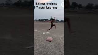 Long jump 55 plus meter jump lambi kud lambi jump by me [upl. by Bondon914]