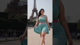 4K Al Imagix Lookbook Modern Street Style at the amazing view Eiffel tower shorts [upl. by Heshum]