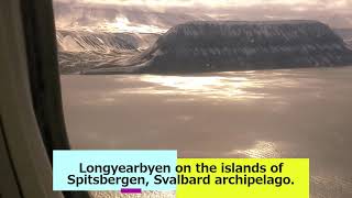 Landing at Longyearbyen Svalbard airport in Norwey [upl. by Enaillil]