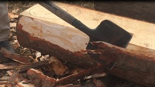 Debarking Pine Logs for the Log Cabin Build Ep 5 [upl. by Oznohpla995]