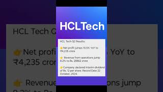 HCL TECH Q2 Result youtube youtubeshorts shorts hcltech [upl. by Eelatan]