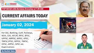 02 JANUARY 2024 Current Affairs by GK Today  GKTODAY Current Affairs  2024 [upl. by Ekaj]