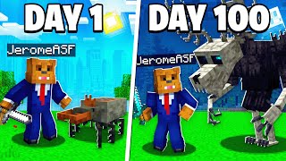 I Survived 100 Days VS Wendigo In Minecraft [upl. by Delahk]