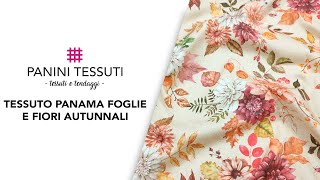 Tessuto Panama Foglie e Fiori Autunnali [upl. by Junko]