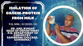 Isolation of Casein  protein from Milk [upl. by Ahel]