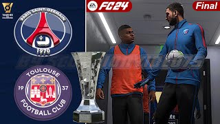 Paris saint germain VS Tolosa • Final Trophée des Champions • FC 24 COM vs COM [upl. by Eniahpets]