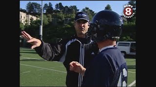 Jim Harbaugh lets sports anchor John Howard try out for USD Toreros football team in 2005 [upl. by Lovel967]