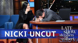 UNCUT The Nicki Minaj Interview With Stephen Colbert [upl. by Aiuqenehs]