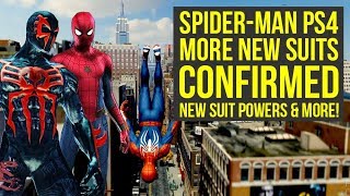 Spider Man PS4 EVEN MORE NEW SUITS Confirmed New Suit Powers amp More Marvels Spiderman PS4 [upl. by Ahtiuqal39]