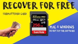 RECOVER FOR FREE formatted SDCARD  MAC or WINDOWS [upl. by Letsyrhc]