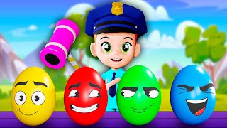 Surprise Eggs Kids Songs  Kids Songs and Nursery Rhymes  Lights Kids 3D [upl. by Ahsaeit]