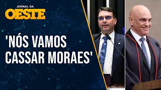 Flávio Bolsonaro cobra anistia e diz Vamos cassar Alexandre de Moraes [upl. by Cantlon933]