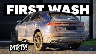 Cleaning The DIRTIEST Audi SQ8  First Winter Wash [upl. by Ahsetra]