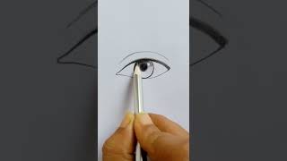 Realistic eye Drawing  How to draw eye sketch shorts [upl. by Yrevi]