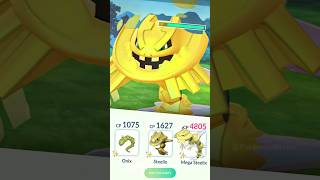 Shiny MEGA STEELIX EVOLUTION Line vs Leader SIERRA in Pokemon GO [upl. by Wiltz47]